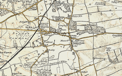 Old map of Grimston in 1901-1902