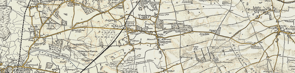 Old map of Grimston in 1901-1902