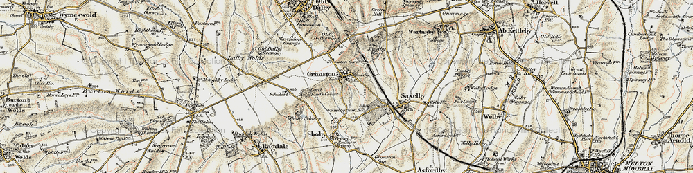 Old map of Grimston in 1902-1903