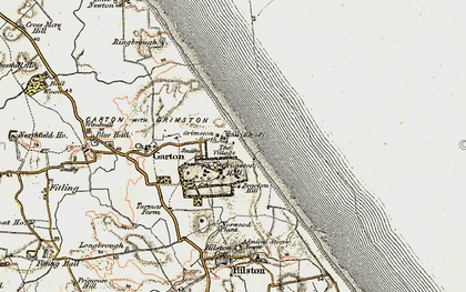 Old map of Grimston Garth in 1903-1908