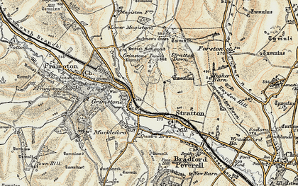 Old map of Grimstone in 1899