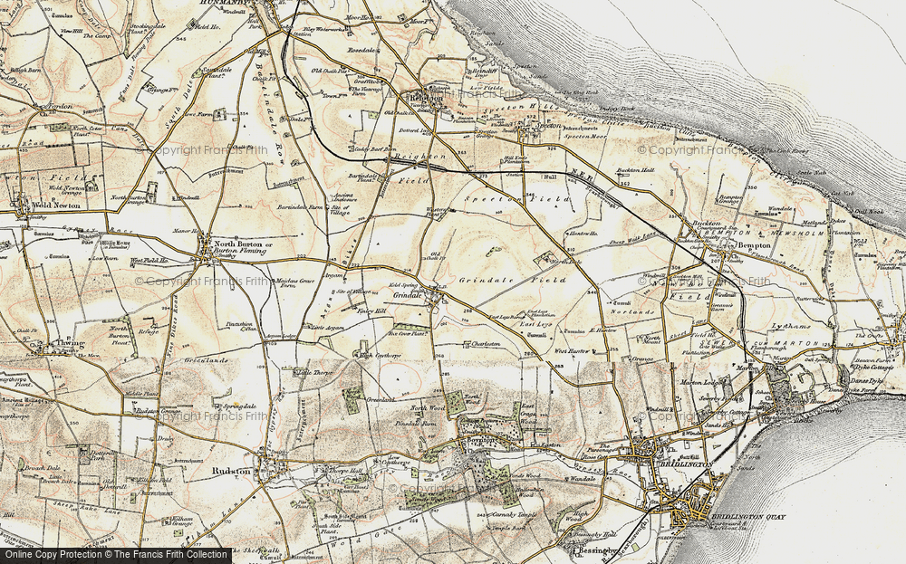 Old Map of Historic Map covering Argam Village in 1903-1904