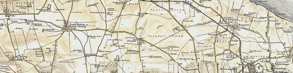 Old map of Grindale in 1903-1904