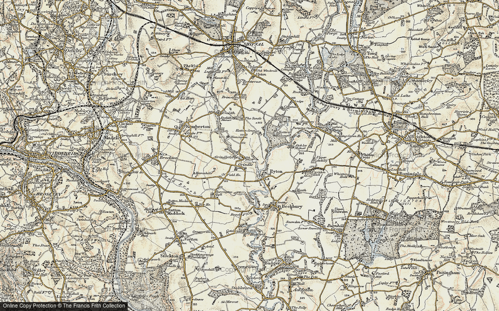 Old Map of Grindle, 1902 in 1902