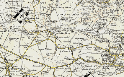 Old map of Grindlow in 1902-1903