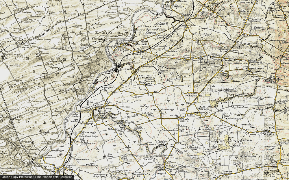 Old Map of Historic Map covering Toft Hill in 1901-1903