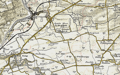 Old map of Wideopen Plantn in 1901-1903