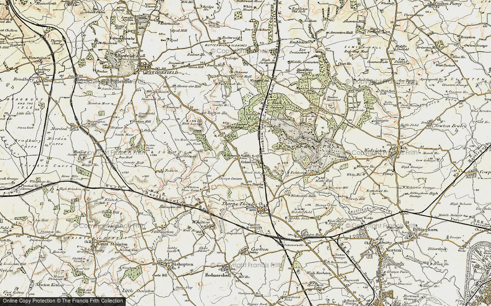 Old Map of Grindon, 1903-1904 in 1903-1904