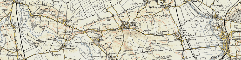 Old map of Gringley on the Hill in 1903