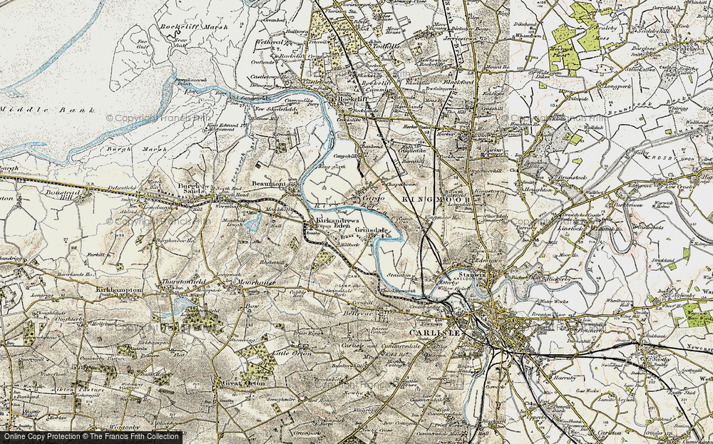 Old Map of Grinsdale, 1901-1904 in 1901-1904