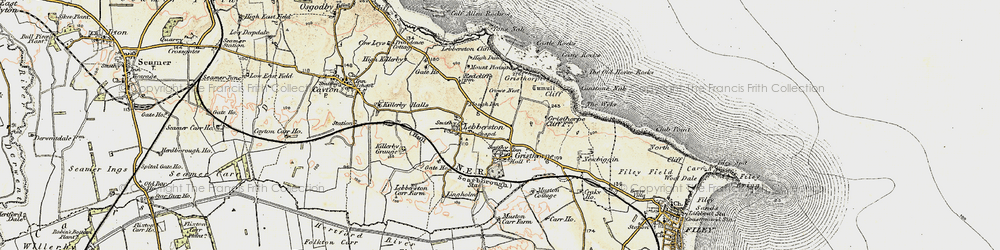 Old map of Lebberston Cliff in 1903-1904