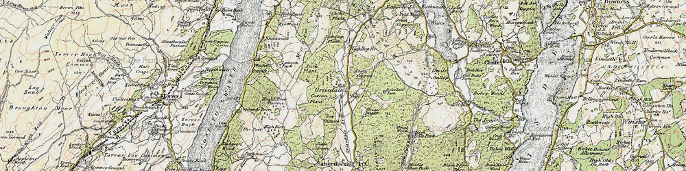 Old map of Grizedale in 1903-1904
