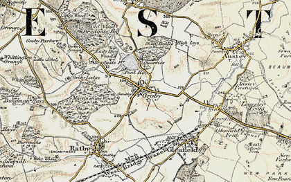 Old map of Groby in 1902-1903