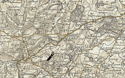 Old map of Groes in 1902-1903