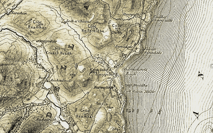 Old map of Allt Sunadale in 1905-1906
