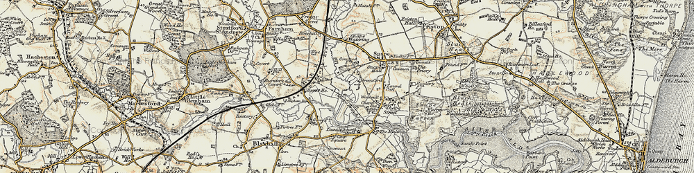 Old map of Langham Br in 1898-1901