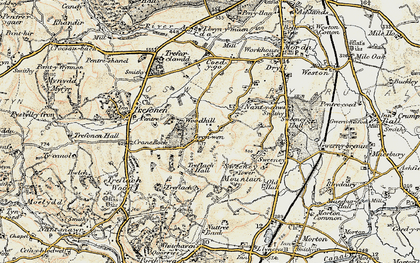 Old map of Woodhill in 1902-1903