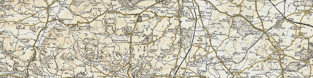 Old map of Woodhill in 1902-1903