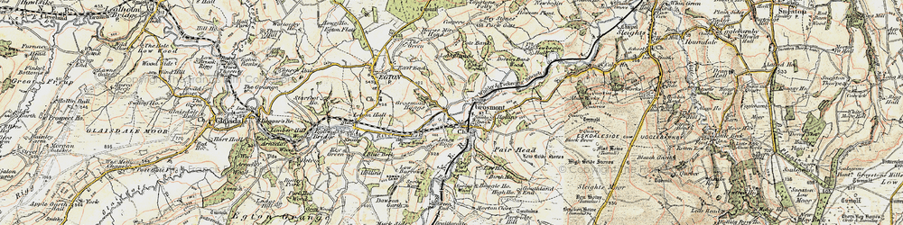 Old map of Grosmont in 1903-1904