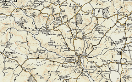 Old map of Groton in 1898-1901