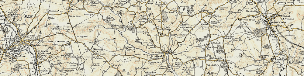 Old map of Groton in 1898-1901