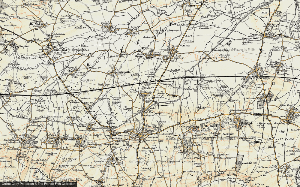 Old Map of Grove, 1897-1899 in 1897-1899