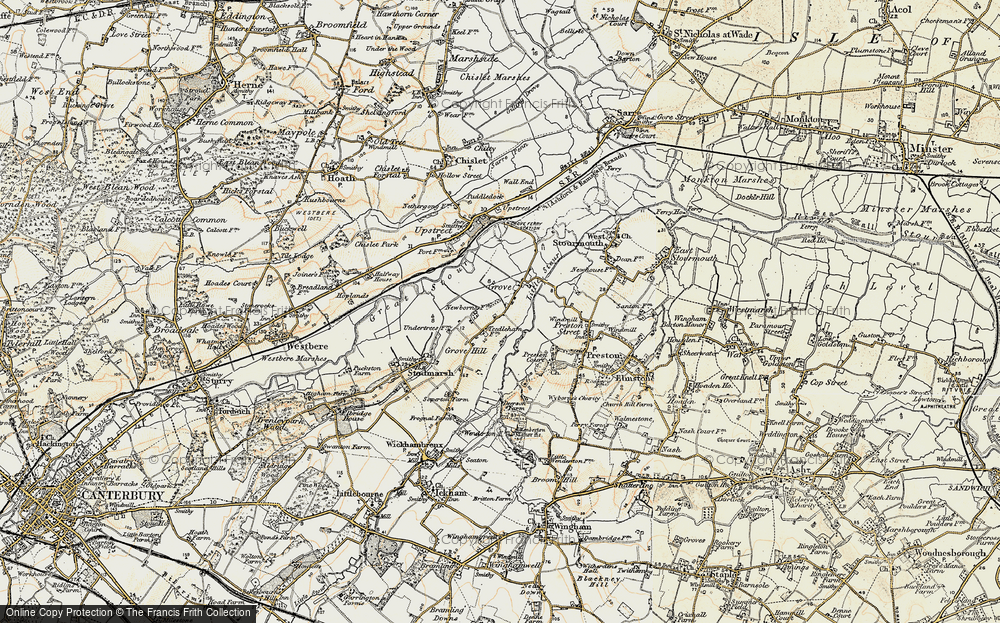 Old Map of Grove, 1898-1899 in 1898-1899