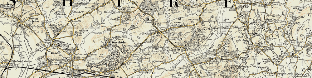 Old map of Windmill Hill in 1899-1901