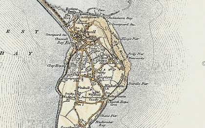 Old map of Grove in 1899