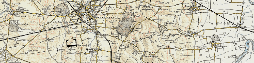 Old map of Beverley Spring in 1902-1903