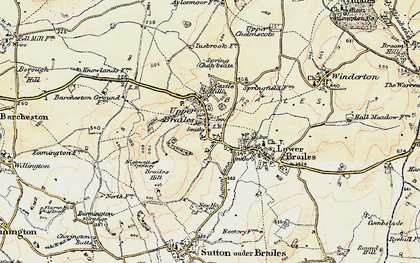 Old map of Brailes Hill in 1899-1901