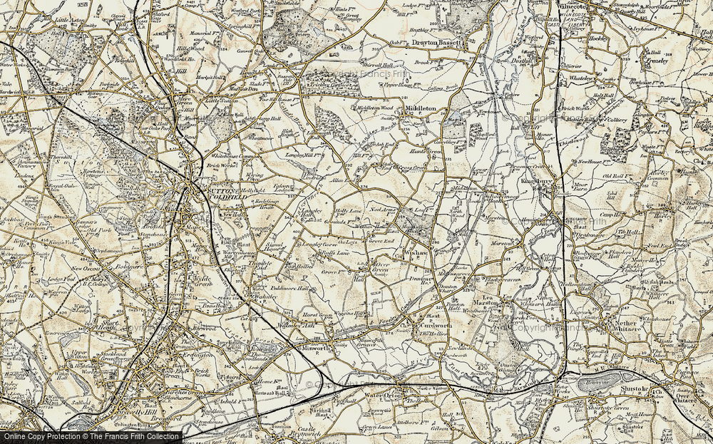 Old Map of Grove End, 1901-1902 in 1901-1902