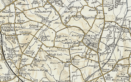 Old map of Grove End in 1901-1902