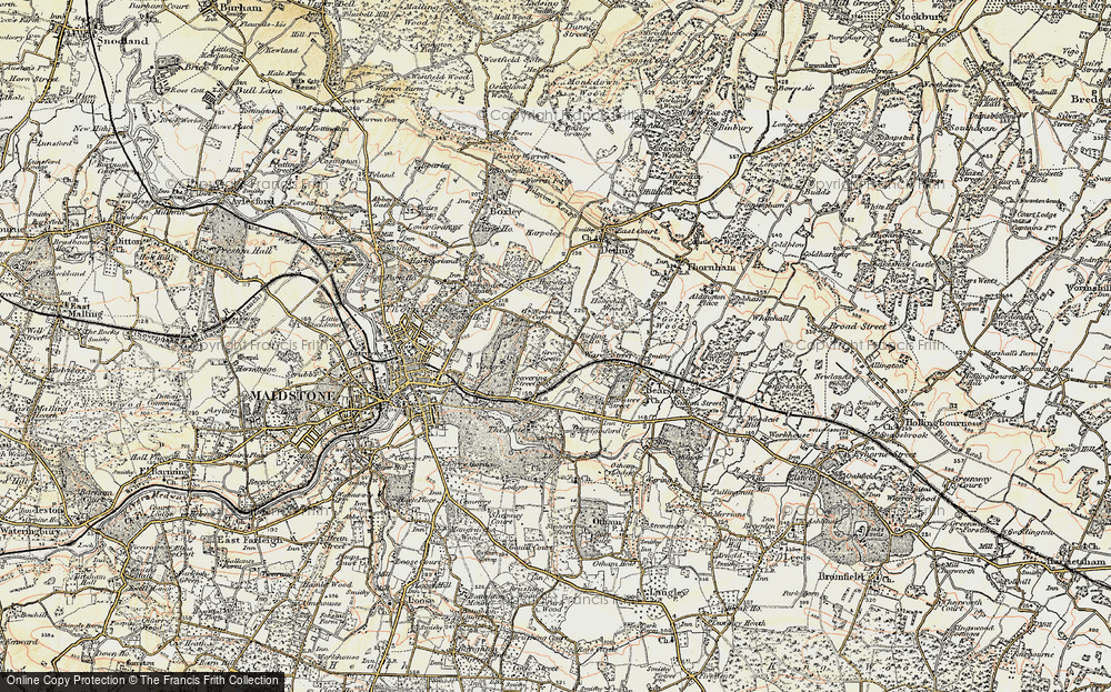 Old Map of Grove Green, 1897-1898 in 1897-1898
