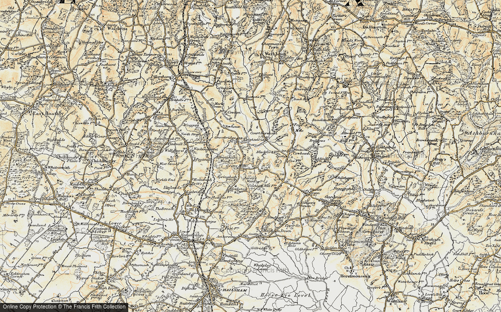 Old Map of Grove Hill, 1898 in 1898