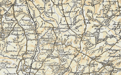 Old map of Grove Hill in 1898