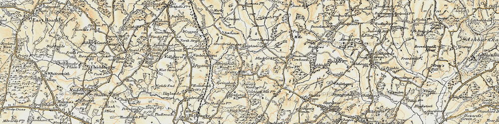 Old map of Grove Hill in 1898