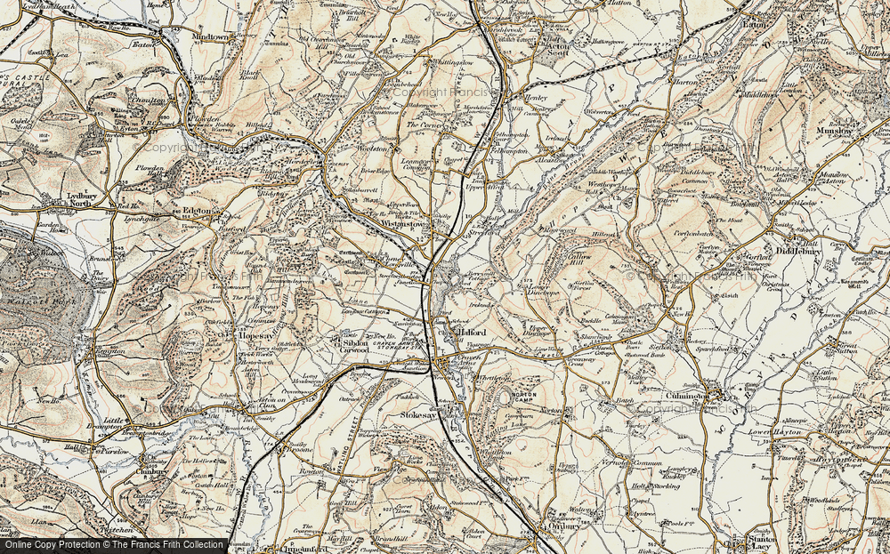 Old Map of Historic Map covering Berrymill Cottage in 1901-1903