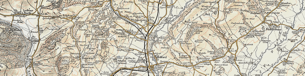 Old map of Berrymill Cottage in 1901-1903