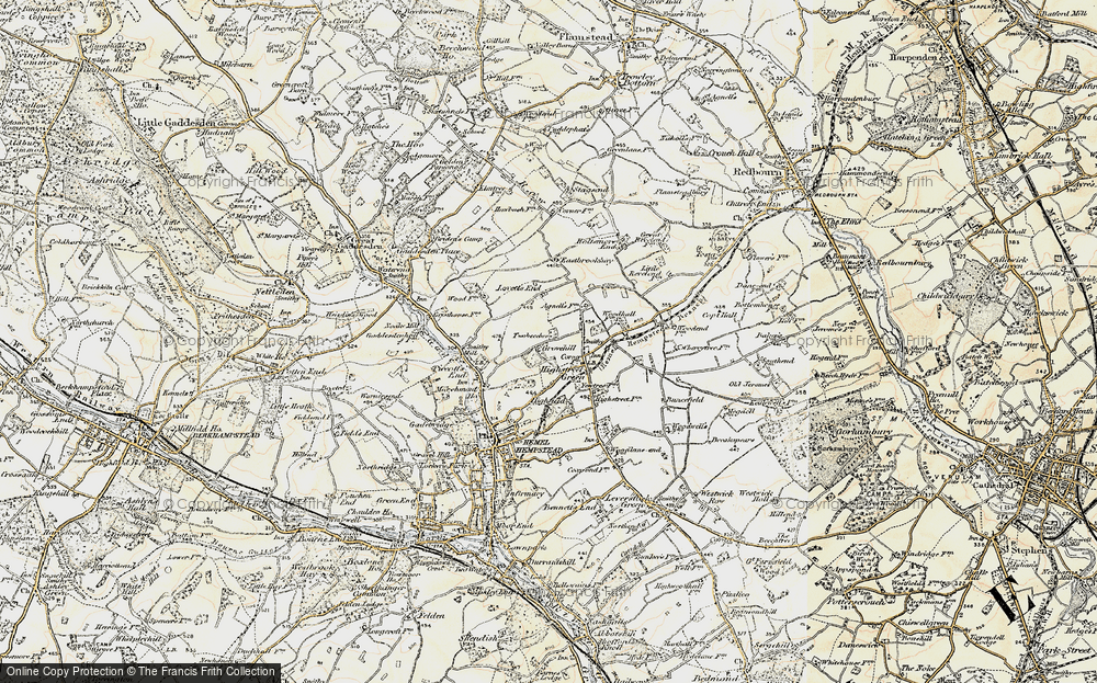 Old Map of Grovehill, 1898 in 1898