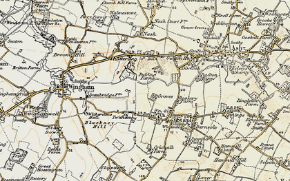 Old map of Groves in 1898-1899