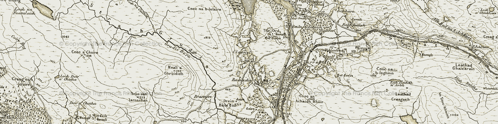 Old map of Gruids in 1910-1912