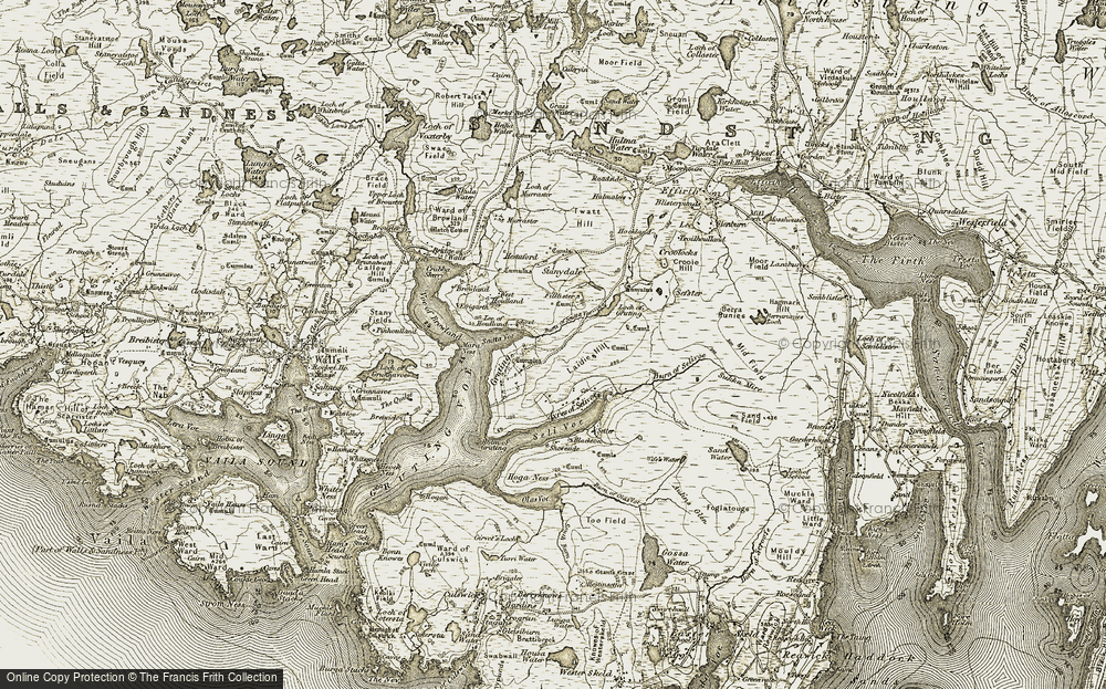 Old Map of Gruting, 1911-1912 in 1911-1912