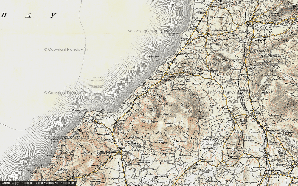 Old Map of Historic Map covering Afon Hen in 1903