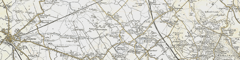 Old map of Gubblecote in 1898