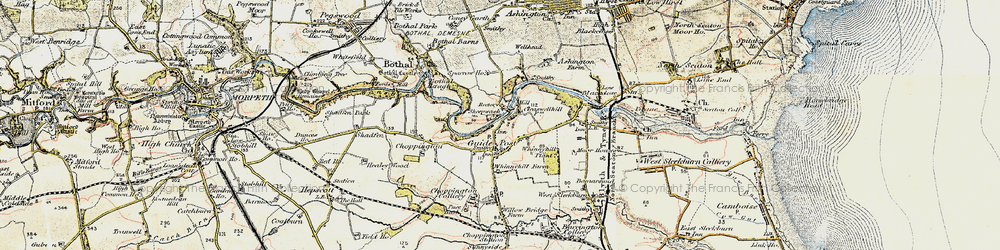 Old map of Guide Post in 1901-1903