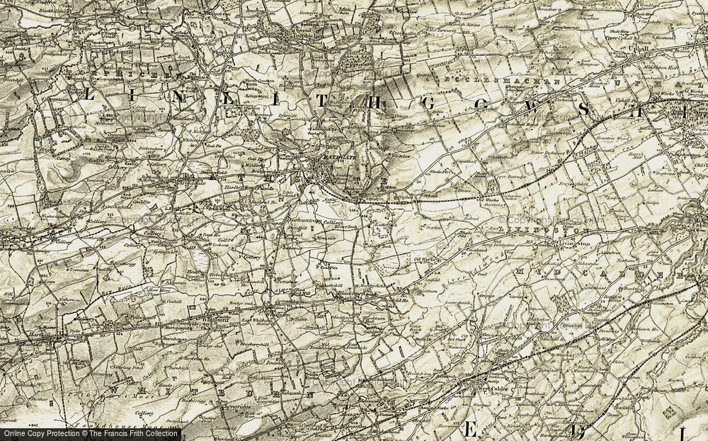 Old Map of Guildiehaugh, 1904 in 1904
