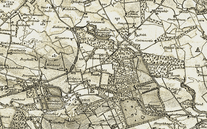 Old map of Ashbank in 1907-1908