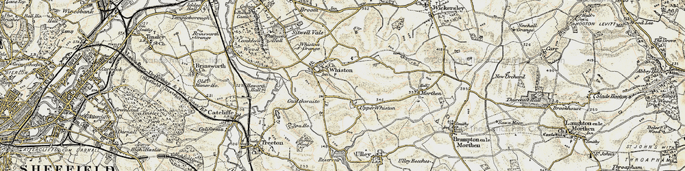 Old map of Guilthwaite in 1903