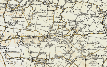 Old map of Guilton in 1898-1899